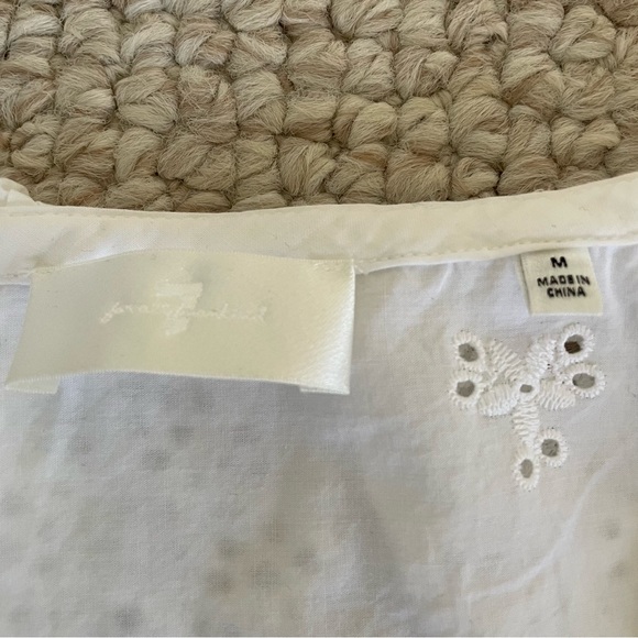7 for all Mankind, White Cotton Blouse, size Med, like NEW - Picture 4 of 4